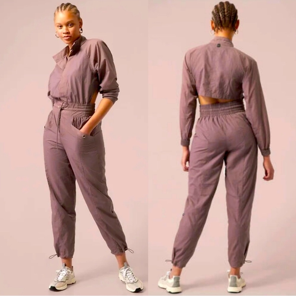 Athleta x Alicia Keys Open Back Utility Jumpsuit NWOT